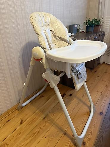 Yemək masaları, oturacaqları: Uşaq yemək stulu Mothercare - Rəng: krem/açıq bej naxışlı yumşaq — 2