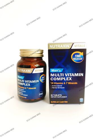 жидкий кальций: Nutraxin multi vitamin complex mens - мультивитаминный комплекс для