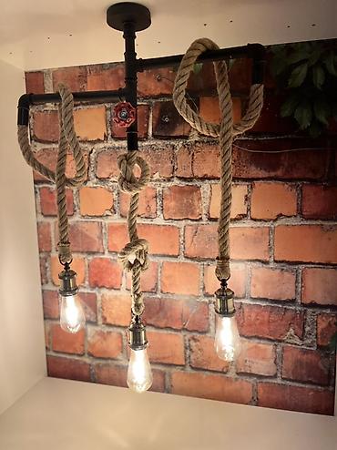 silk filament: Çılçıraq, 3 lampa, Metal — 1