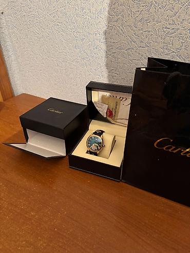 Наручные часы: Cartier kişi qol saatı - Korpus: qızılı tonlu paslanmayan polad - — 3