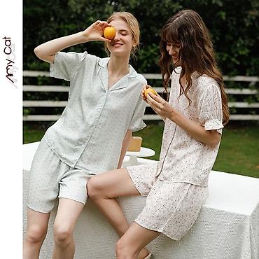 Пижамы: Пижама, Вискоза, Для невесты, С перьями, На молнии, XS, M, XL — 15