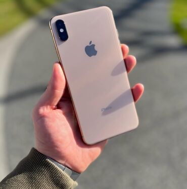 Apple iPhone: IPhone Xs Max, Б/у, 256 ГБ, Matte Gold, Защитное стекло, Чехол, 78 %