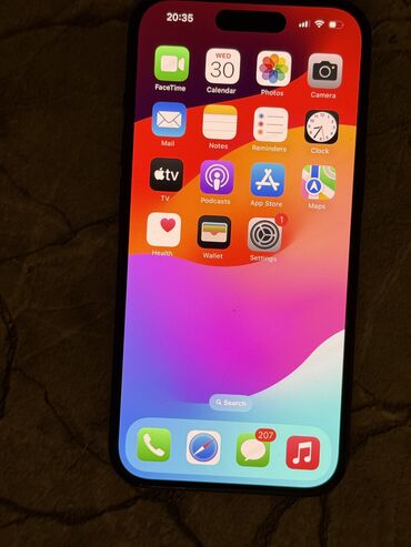 iphone 15 128 gb qiymeti: IPhone 15, 128 GB, Black Titanium, Face ID, Sənədlərlə