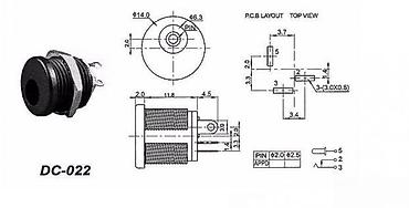 preklopnik switch: DC ZENSKI KONEKTOR RUPA 5.5MM | Dc 022 konektor zenski za montazu na — 4