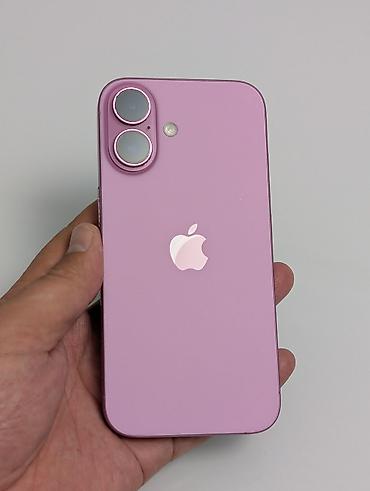 jack a2b: IPhone 16, Б/у, 128 ГБ, Розовый, Чехол, 92 % — 1