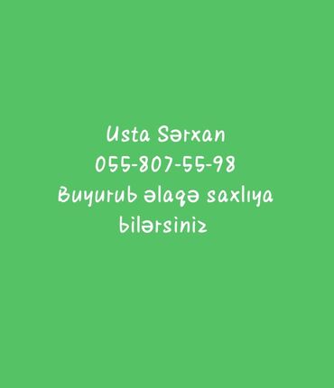Paltar tikişi: Gəncədə Usta. Bu reklamda Usta Sərxan tərəfindən təklif olunan