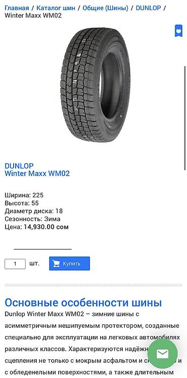 892 2: Шины 225 / 55 / R 18, Зима, Б/у, Комплект, Легковые, Япония, Dunlop — 6
