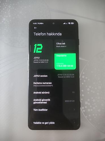 redmagic azerbaycan: Xiaomi Black Shark 4, 128 GB, rəng - Qara, 
 Düyməli, Sensor, Sənədlərlə — 5