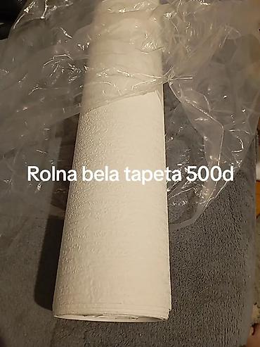 Ostali proizvodi za kuću: Predmet: Više sitnica za dom i hobi - Rolna bele tapete – reljefna — 1