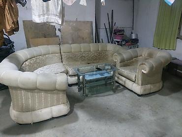 İşlənmiş, Künc divan, Qonaq otağı üçün, Açılan