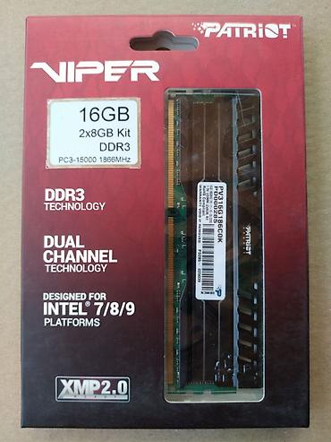 Оперативная память (RAM) для ПК, Новый, Patriot, 8 ГБ, DDR3, 1866 МГц