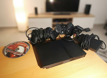 PS2 & PS1 (Sony PlayStation 2 & 1): İdelal vəziyyətdə plastation 2 slim+1konsol+1 adopdor+6 oyun -da lalafo.az — 9 PS2 & PS1 (Sony PlayStation 2 & 1): İdelal vəziyyətdə plastation 2 slim+1konsol+1 adopdor+6 oyun — 9