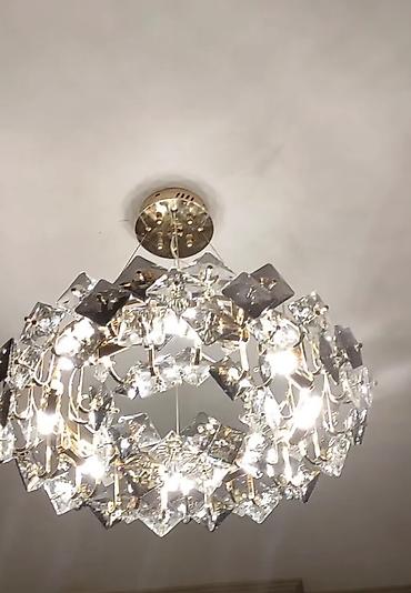İşıqlandırma: Çılçıraq, 10 və daha çox lampa, Xrustal — 1