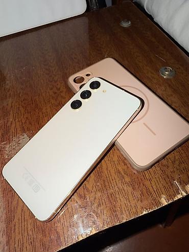 simes telefon: Samsung Galaxy S23, rəng - Bej, Simsiz şarj — 2