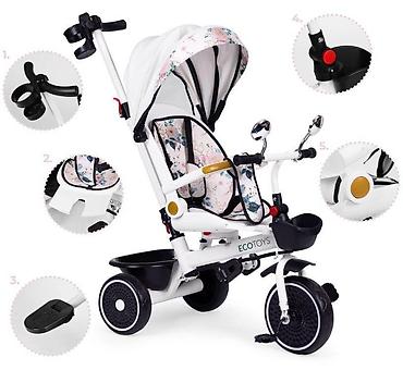 scott srbija: ECOTOYS Tricikl za decu sa rotirajućim sedištem, gurajućim rukohvatom — 7