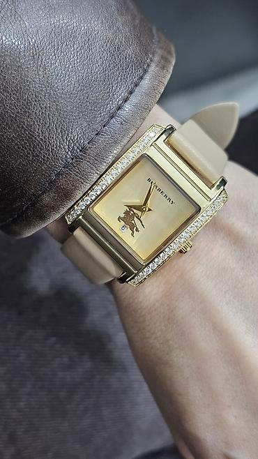 3d saat: Burberry qadın saatı – zərif kvadrat korpus və daşlı bezel Rolex — 7