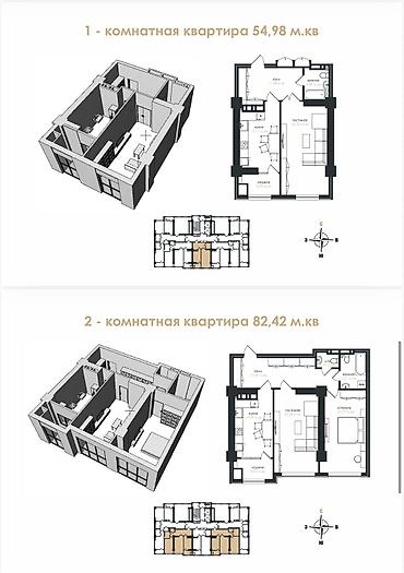 Продажа квартир: 1 комната, 55 м², Элитка, 6 этаж, Готовая ПСО (под самоотделку) — 3