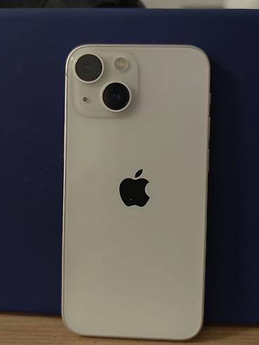 Мобильные телефоны и аксессуары: IPhone 13 mini, Б/у, 128 ГБ, Белый, Защитное стекло, Чехол, Кабель, 87 % — 1