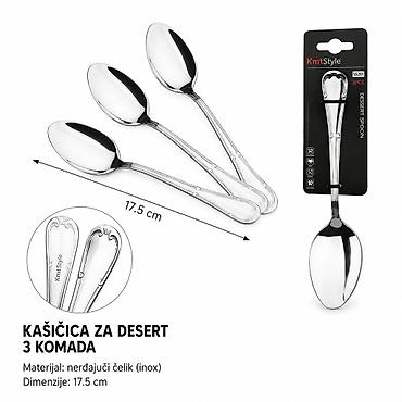 KMT Kašika za desert sa cvetnom drškom 2402971 Elegantan set kašika