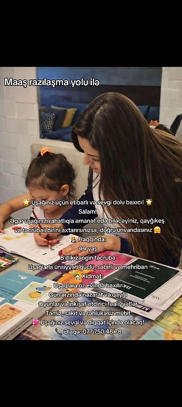 uşaq bağcasında iş 2020: Tam guvenerek usaglarınızı emanet ede bilersiniz🥰❤️ — 1