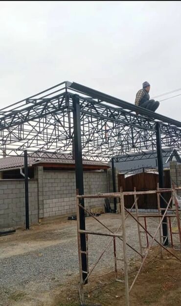 Сварка: Навес из поликарбоната с металлическим каркасом. Подходит для создания — 18