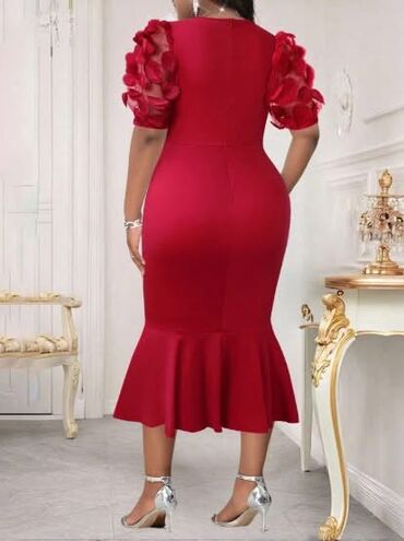 Haljine: 🌟Elegantna midi haljina sa efekt rukavima ✅Vise boja Cena 3700 din Vel na lalafo.rs — 4 Haljine: 🌟Elegantna midi haljina sa efekt rukavima ✅Vise boja Cena 3700 din Vel — 4