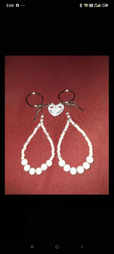 Privesci za nakit: Set prijateljskih priveza za ključeve – 2 komada. - Dizajn: metalni — 2