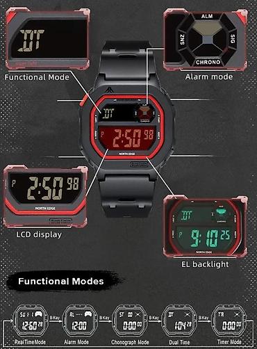 Ručni satovi: NORTH EDGE X1 - 42.6mm - Bela OPIS: Funkcije: Kalendar Alarm — 2