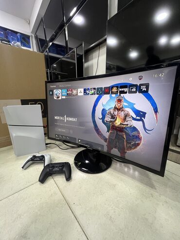 televizor sony: Playstation5 yaddasinda oyunlar 2 eded pult Samsung Curved 32ekran