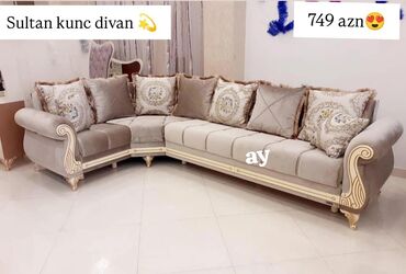 диваны для баров и кафе: Künc divan, Açılmayan, Bazasız, Vеlur parça