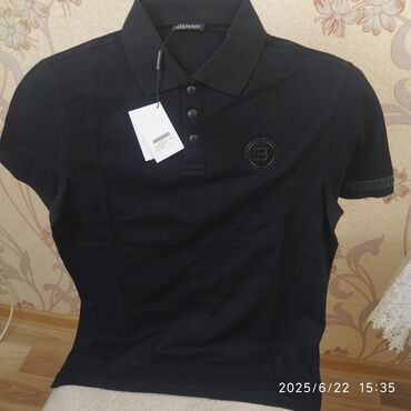 женские поло футболки: Polo köynək, Balmain, M (EU 38), rəng - Qara