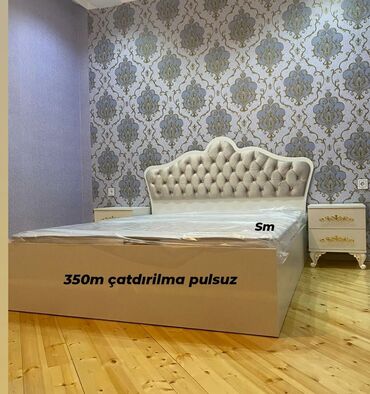 2 спальная кровать: *Taxt sifarişi hazırlanır* Ölçü eni 1m/60sm Uzunu 2 metr Reng seçimi