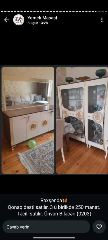 metbex ucun stol ve stullar: Açılan, 2 qapılı Düz dolab, Bufet