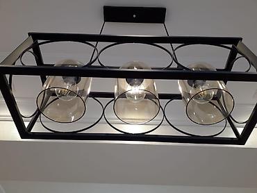 İşıqlandırma: Çılçıraq, 3 lampa, Metal — 1