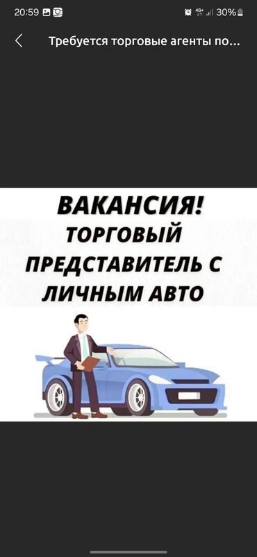 жумуш бишкек авто мойка: Требуется Торговый агент, График: Шестидневка, Без опыта, % от продаж, Полный рабочий день