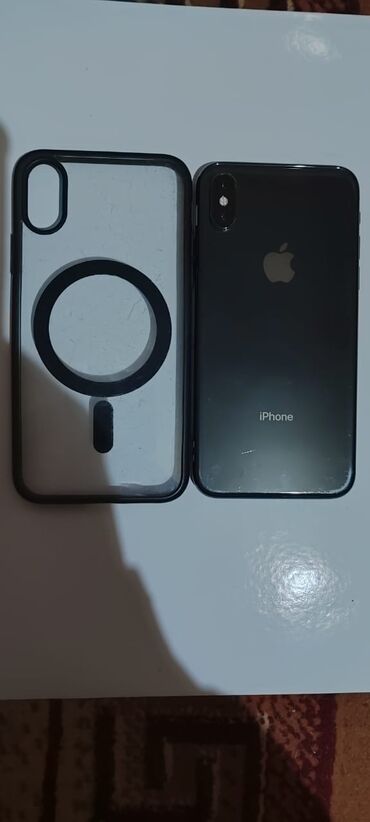 Apple iPhone: IPhone X, Скидка 10%, Б/у, 64 ГБ, Jet Black, Зарядное устройство, Защитное стекло, Кабель, 99 %