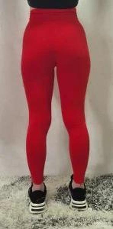 Helanke, biciklistički šortsevi: Crvene ženske helanke sa visokim strukom. Dizajnirane su za udobnost i — 19