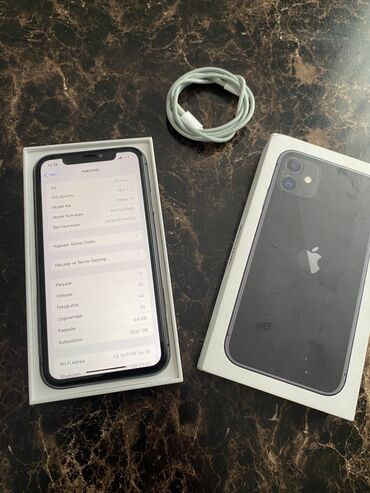 Apple iPhone: IPhone 11, 64 GB, Space Gray, Simsiz şarj, Face ID