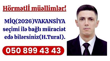 tarix muəllimi vakansiya: Müəllim, Riyaziyyat, 5 ildən artıq təcrübə, Tam iş günü — 1