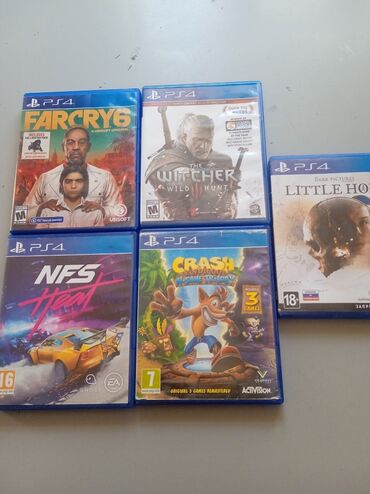 сколько стоит плейстейшен 4: PS-4 və PS-5 uyğun oyun diskləri Little Hope 20 AZN Witcher 25 AZN