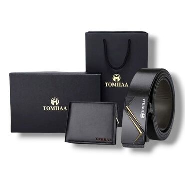 Qida məhsulları: Tomiiaa hədiyyəlik dəsti🛍️ Original dəri 🌟Kaşelok 🌟Kəmər (125 sm)