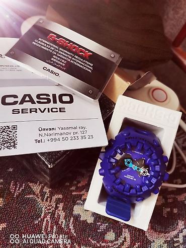xac səkilli naxislar: CASIO G‑SHOCK qol saatı – mavi rəng - Model: GA‑V01 (5751 modul — 1