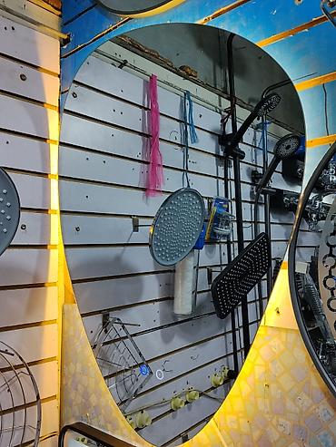 Зеркало с LED‑подсветкой для ванной комнаты - Форма: овальная с at lalafo.kg Зеркало с LED‑подсветкой для ванной комнаты - Форма: овальная с
