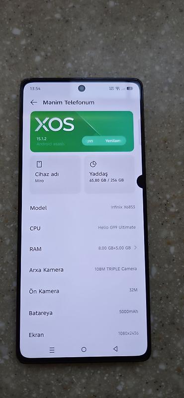 infinix zero 20: Infinix Hot 40, 256 GB, rəng - Qara, Sensor — 4
