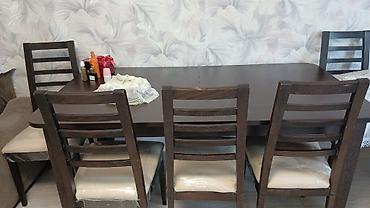 Qonaq otağı üçün, İşlənmiş, Açılan, Kvadrat masa, 6 stul lalafo.az -da Qonaq otağı üçün, İşlənmiş, Açılan, Kvadrat masa, 6 stul