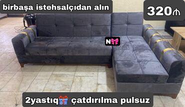 ucuz divanar: Угловой диван, Новый, Раскладной, С подъемным механизмом