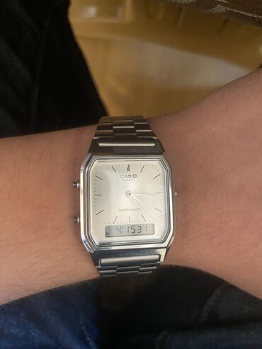 Eynəklər: İşlənmiş, Qol saatı, Casio, rəng - Ağ