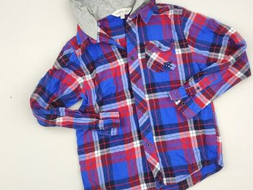 Shirt 10 years, condition - Very good, pattern - Cell, color - Blue