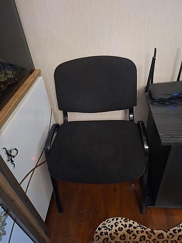 Ofis mebeli: Qara ofis/stul – metal karkaslı, yumşaq oturacaq və bel hissəsi -2 — 1