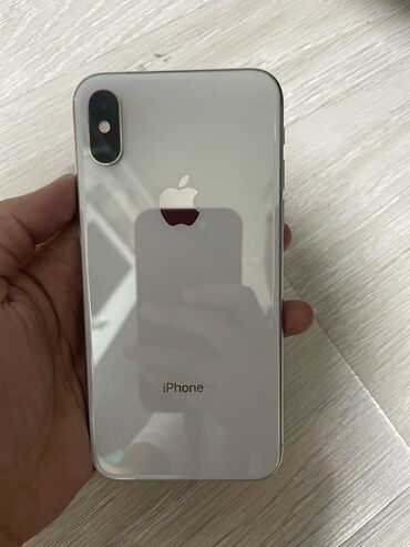 тел аксесуары: IPhone Xs, Б/у, 64 ГБ, Белый, Чехол, 75 %